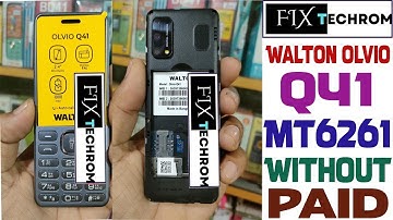 Walton Olvio Q41 MT6261 Flash File | 100% Dead Recover CM2 Read Without Password