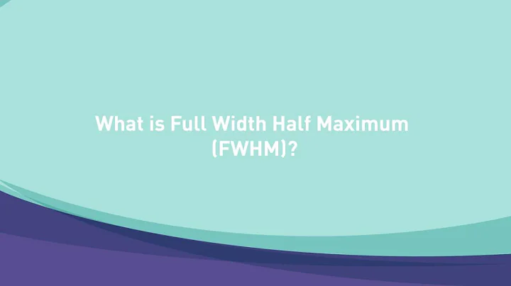 What is Full Width Half Maximum (FWHM)?