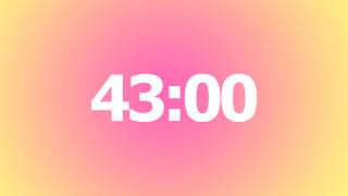 43 Minute Timer 🌷 No Music | 43 Minute Aesthetic Countdown Timer | 43 Minute With Alarm