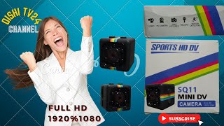 SQ11 mini Camera HD 1080P small cam unboxing & review with camera sample{Oishi tv24}.