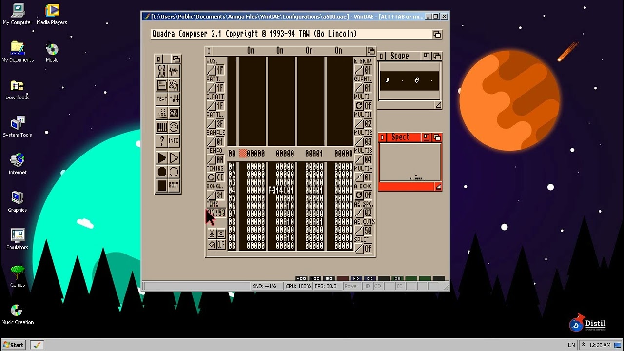 Quadra Composer & Octamed on WinUAE