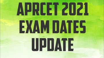 APRCET 2021 EXAM UPDATE