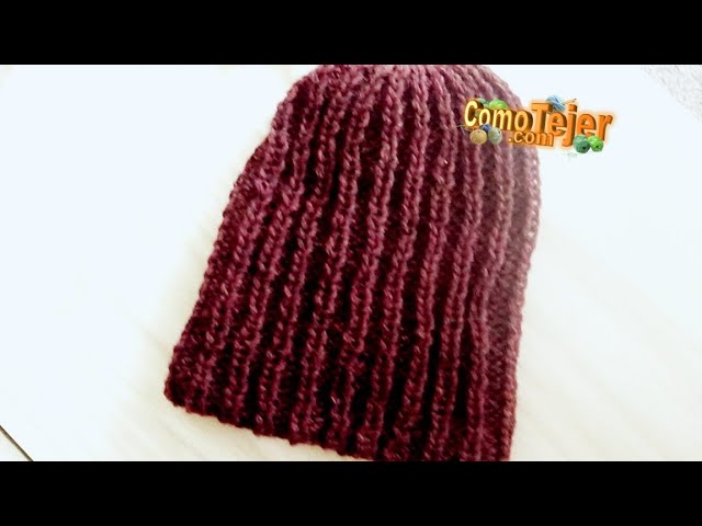 Gorro Para Hombre. Hat for Man. Paso a Paso. Fácil - 2 agujas. Tricot.  Palitos (802) - YouTube