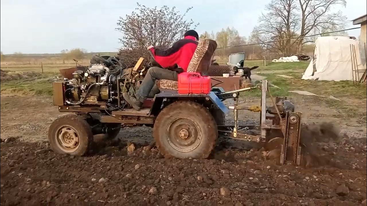 Фреза "Целина" на минитракторе. - YouTube