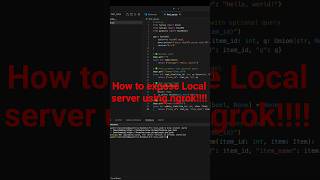 Expose your Local server using ngrok!!🔥🔥🔥 #python #ngrok #developer #coding