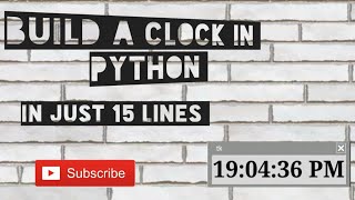 Clock In Python | Tkinter | Rahul Arya