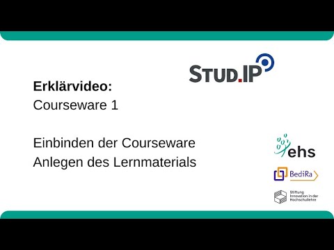 Stud.IP Tutorial: Einbinden der Courseware | Projekt BediRa - YouTube
