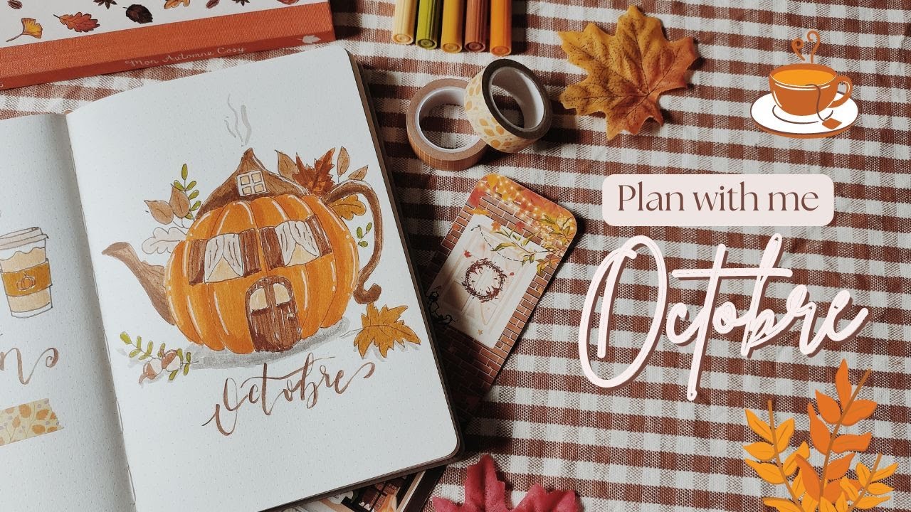 🍂 Plan with me ~ Octobre 🍁Bullet journal 🍵
