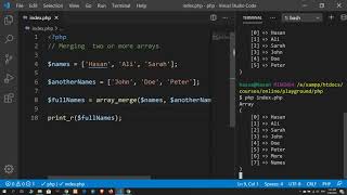 14 Merging two or more arrays | PHP