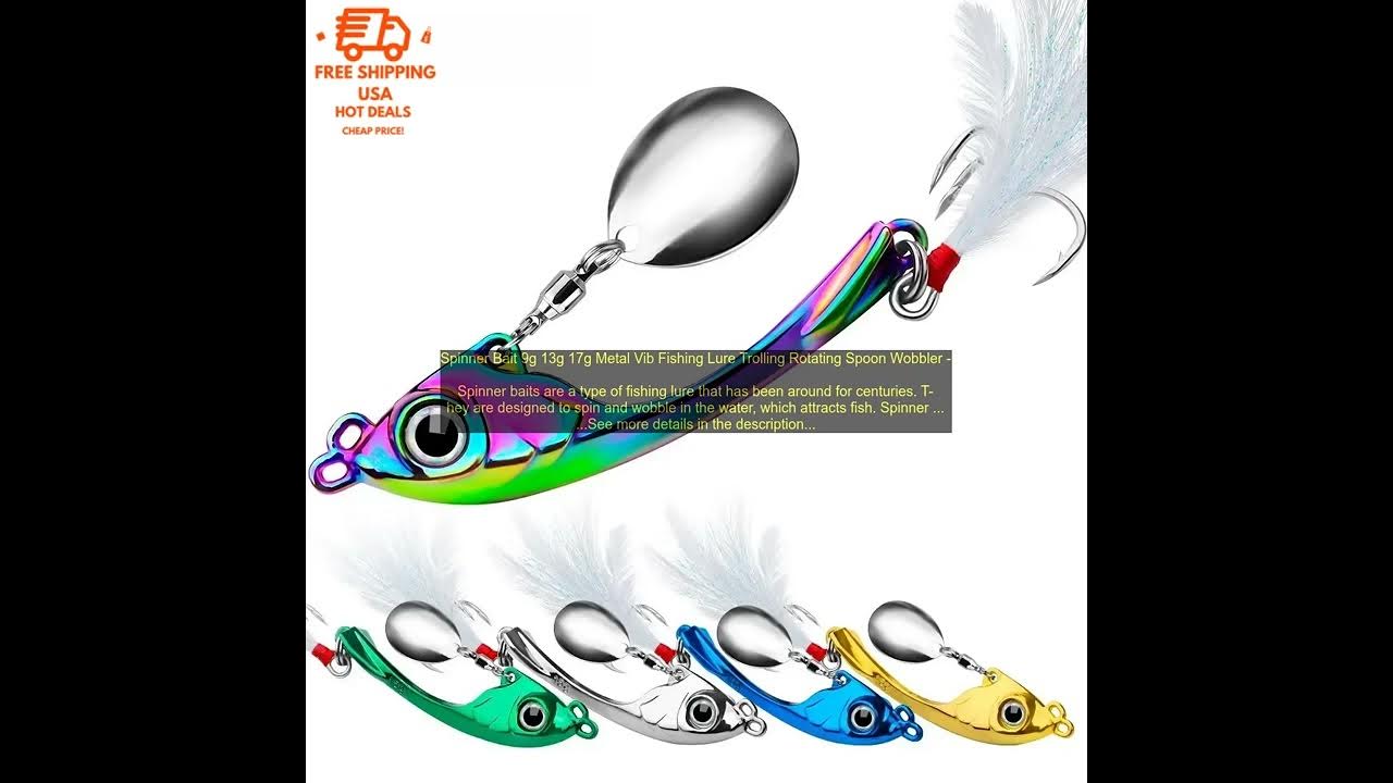 1005005203318055 Spinner Bait 9g 13g 17g Metal Vib Fishing Lure Trolling  Rotating Spoon 