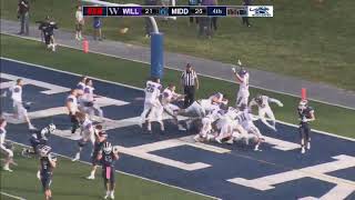 Williams stuns previously undefeated Middlebury 27-26 with a TD pass on game's final play