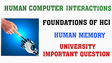 CS6008/CS8079 Human Computer Interaction - HCI | Human Memory explanation Tamil | WELCOME ENGINEERS