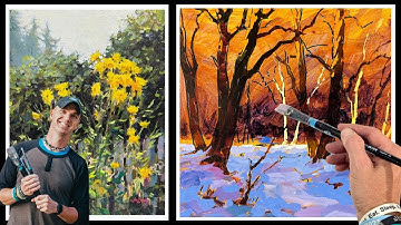 BIG ART GIVEAWAY! 🎨 Finishing a Winter Landscape & Gifting an Original Painting LIVE