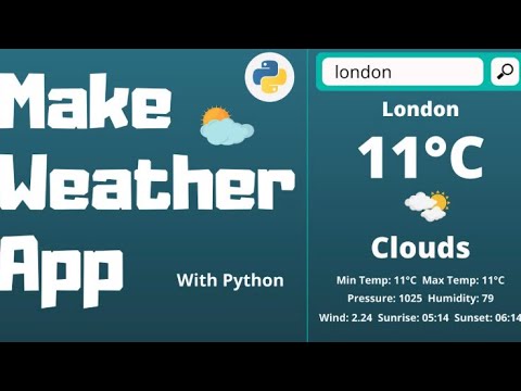 How To make Weather app in Python For Free | AR Network