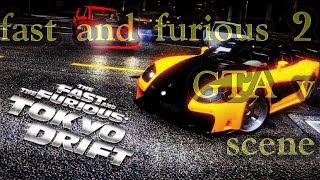 GTA 5 the fast and furious Tokyo drift Han's Death Full Scene