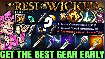 No Rest for the Wicked - The MOST POWERFUL Weapon to Use Early - Best Build, Loot, Run & Gear Guide!