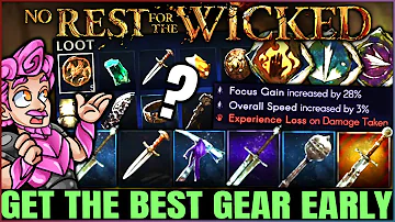 No Rest for the Wicked - The MOST POWERFUL Weapon to Use Early - Best Build, Loot, Run & Gear Guide!