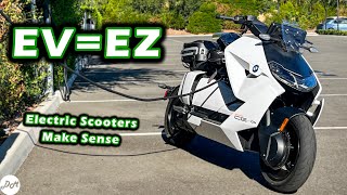 Electric Scooters Make Sense – Running Errands on the BMW CE 04