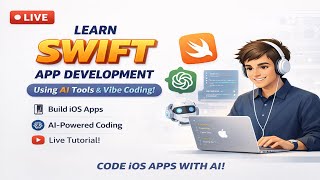 Live: Learn Swift Mobile App Development with AI Tools PART 4 | Vibe Coding iOS Apps from Scratch 🚀 screenshot 5