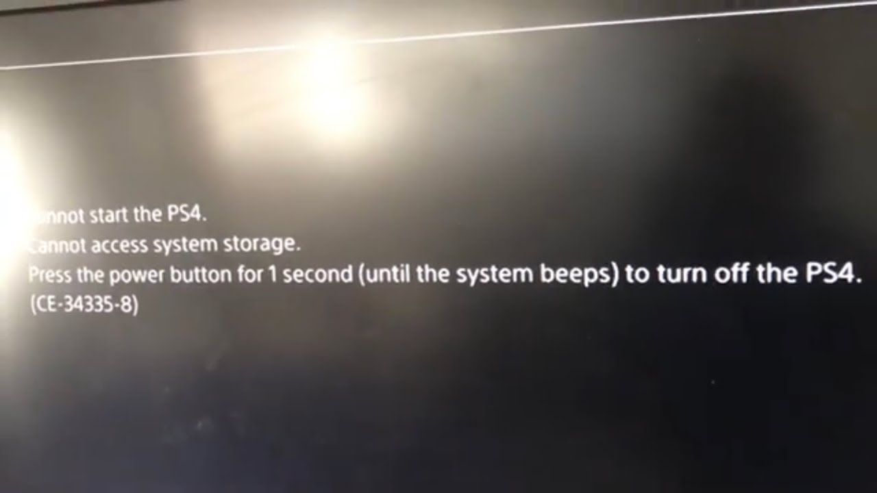 What to do if your PS4 says Cannot start the PS4?