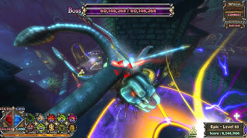 Dungeon Defenders - Campaign : Aquanos Nightmare Hardcore Solo BossWave (failure)