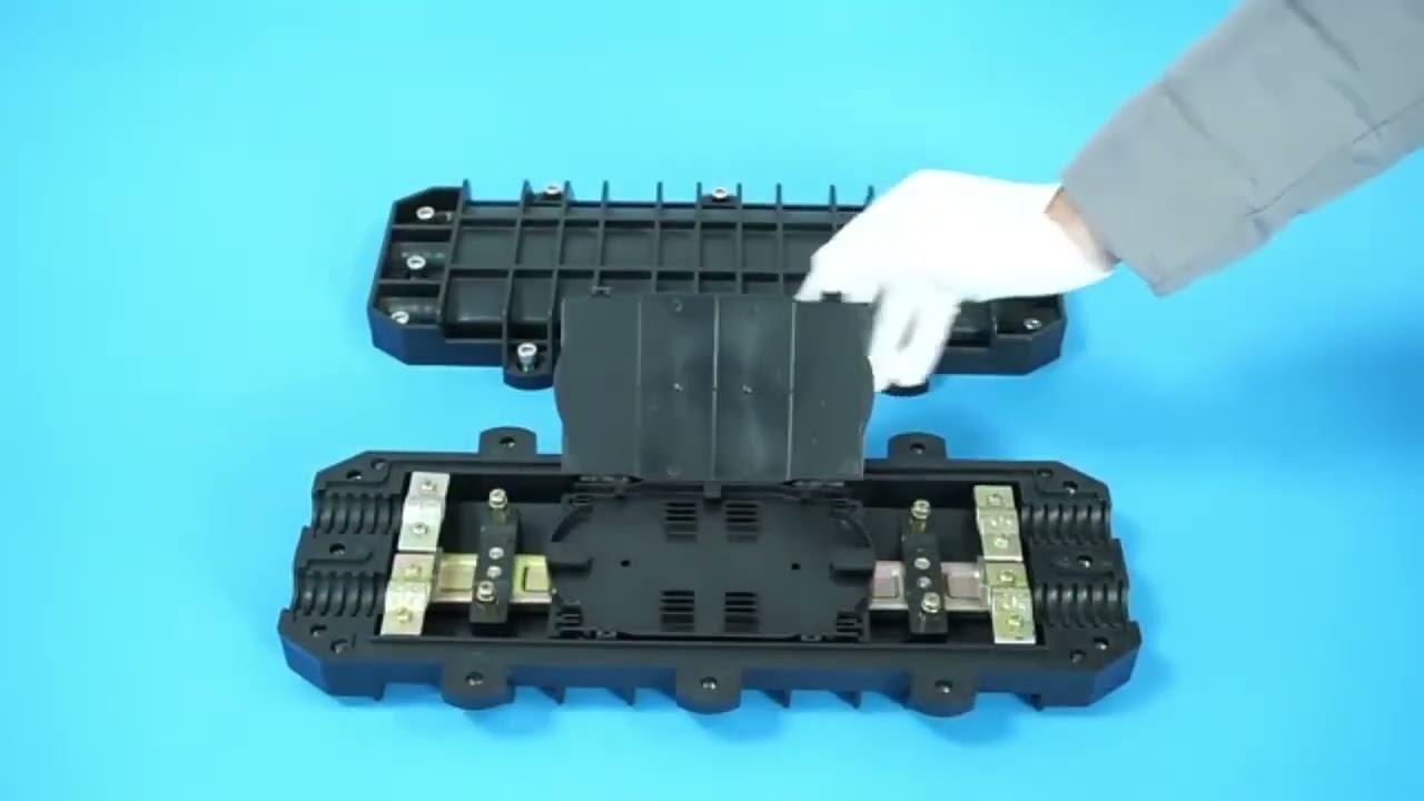 2 Ports Inline 96 Core Fiber Splice Closure  | High Capacity Optical Fiber Joint Box