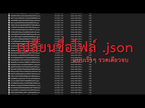 เทคนิคการเปลี่ยนชื่อไฟล์ .json ทีละเยอะๆ (How to rename multiple files at once)