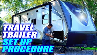 RV Set Up Procedure - Properly \& Easily Set Up A Travel Trailer at a Campsite