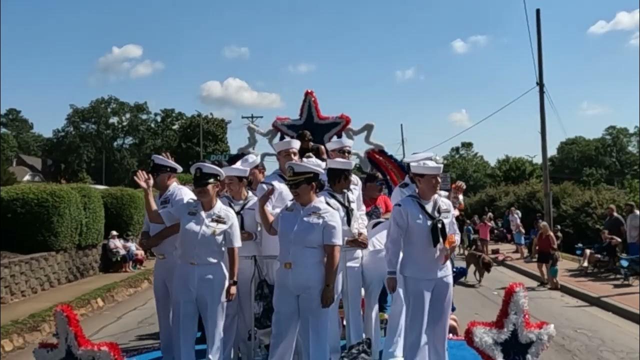 Mighty Moo Festival parade USS Cowpens CG63 crew and veterans float