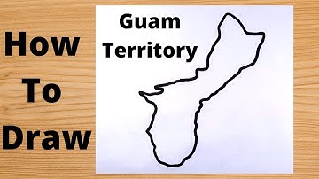 Drawing Guam Map - Territorie Of  U.S.A.