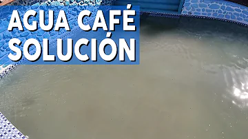 ¿Por qué mi piscina se ha vuelto marrón después de haberla puesto en agua?