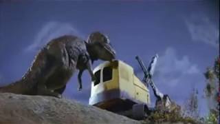 Epic battle: T-rex vs. excavator! (from 