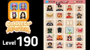 Connect Master Match Puzzle level 190 hard Guide Walkthrough Solution
