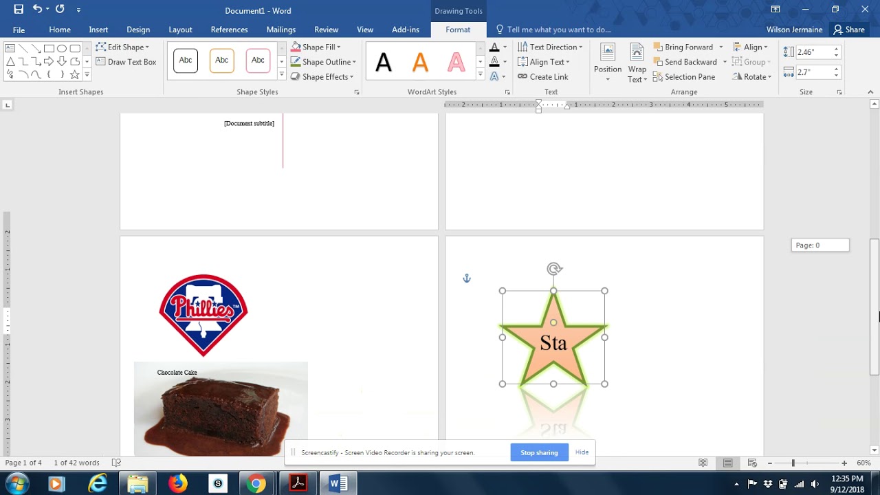 Insert Tab Microsoft Word 2016:  Part 2