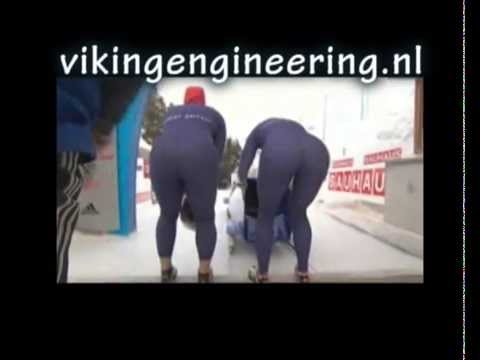 Funny: Bobsled runner Gillian Cooke splits her spa...