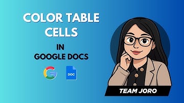 How to Fill Table Cells with Color in Google Docs | Easy Tutorial