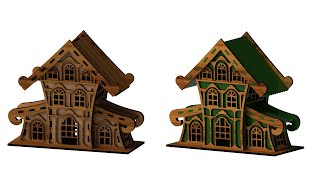 Christmas Holiday Village SVG Collection: Winter Wonderland Houses for Laser Cutting & Paper Crafts