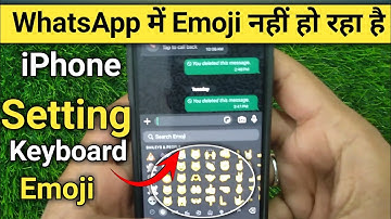 iphone me whatsapp emoji nahi aa raha hai || Emoji not showing on iphone keyboard