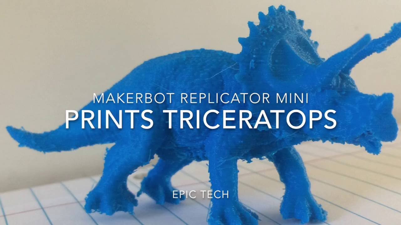 Makerbot Replicator Mini Prints: Triceratops (Time Lapse) - YouTube