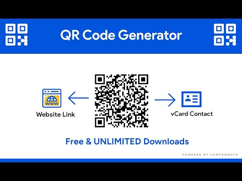 QR Code Generator for vCard and Links - Free, Secure, Unlimited Downloads