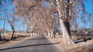 Tramo de 2,80km sobre la Avenida San Martín.(RP15), desde Pedriel hasta Agrelo. Mendoza