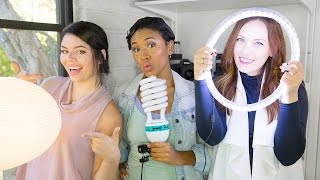 Cheap & DIY Video Lighting Collab with The Sorry Girls! | TECH TALK