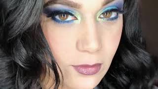 Mandy Blue Eye Makeup