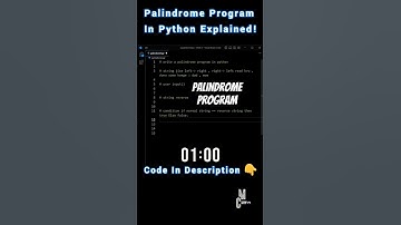 Palindrome program in python STRING | palindrome string in python #shorts #viral #coding #palindrome
