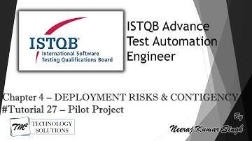 ISTQB Test Automation Engineer | 4.1.1 Pilot Project