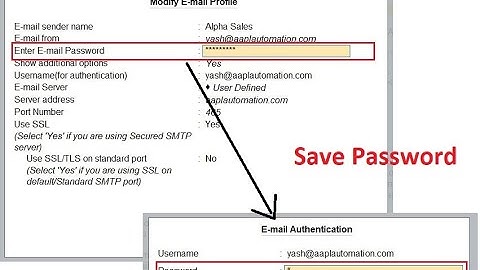 Tally Add On : Save Password for E-Mail in TallyPrime software.