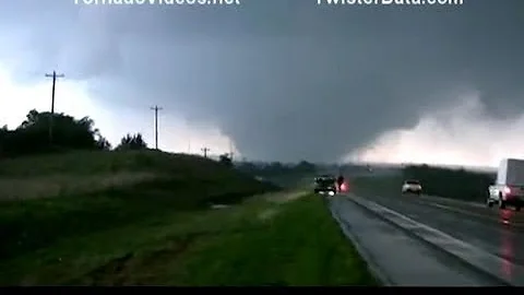 Huge EF-5 wedge tornado near El Reno, Oklahoma! Ma...