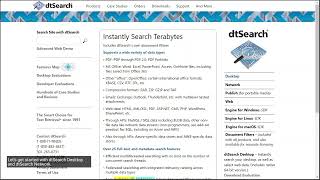 Dtsearch Text Retrieval Full Text Search Engine Demo Video
