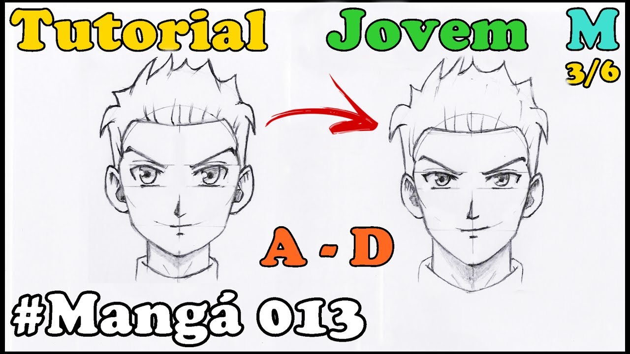 COMO DESENHAR JOVEM MANGÁ 013 HOW TO DRAW MANGA