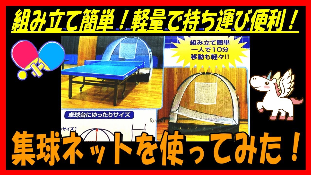 卓球・レビュー】組み立て簡単！軽量で持ち運び便利！卓球用ボール集球